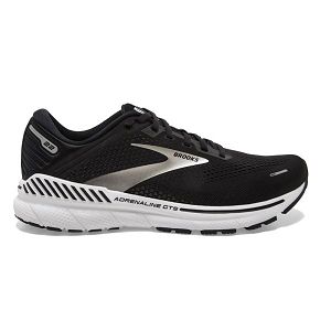 Brooks Adrenaline GTS 22 Road Running Shoes - Womens, Black/Silver/White | IE-XGS720639